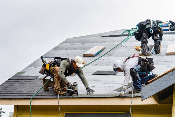 Professional Gutter Installation technician working in Chickasha, OK